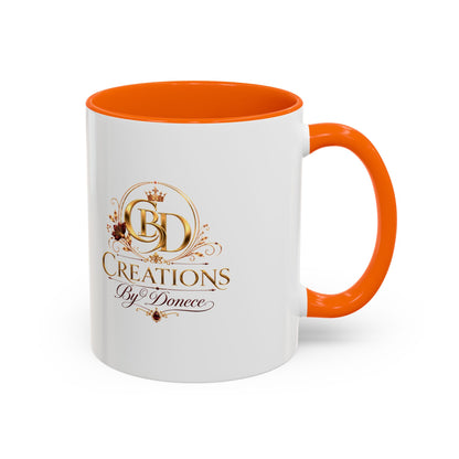 Accent Coffee Mug — Creations By Donece Logo Ceramic Mug (11/15 oz)