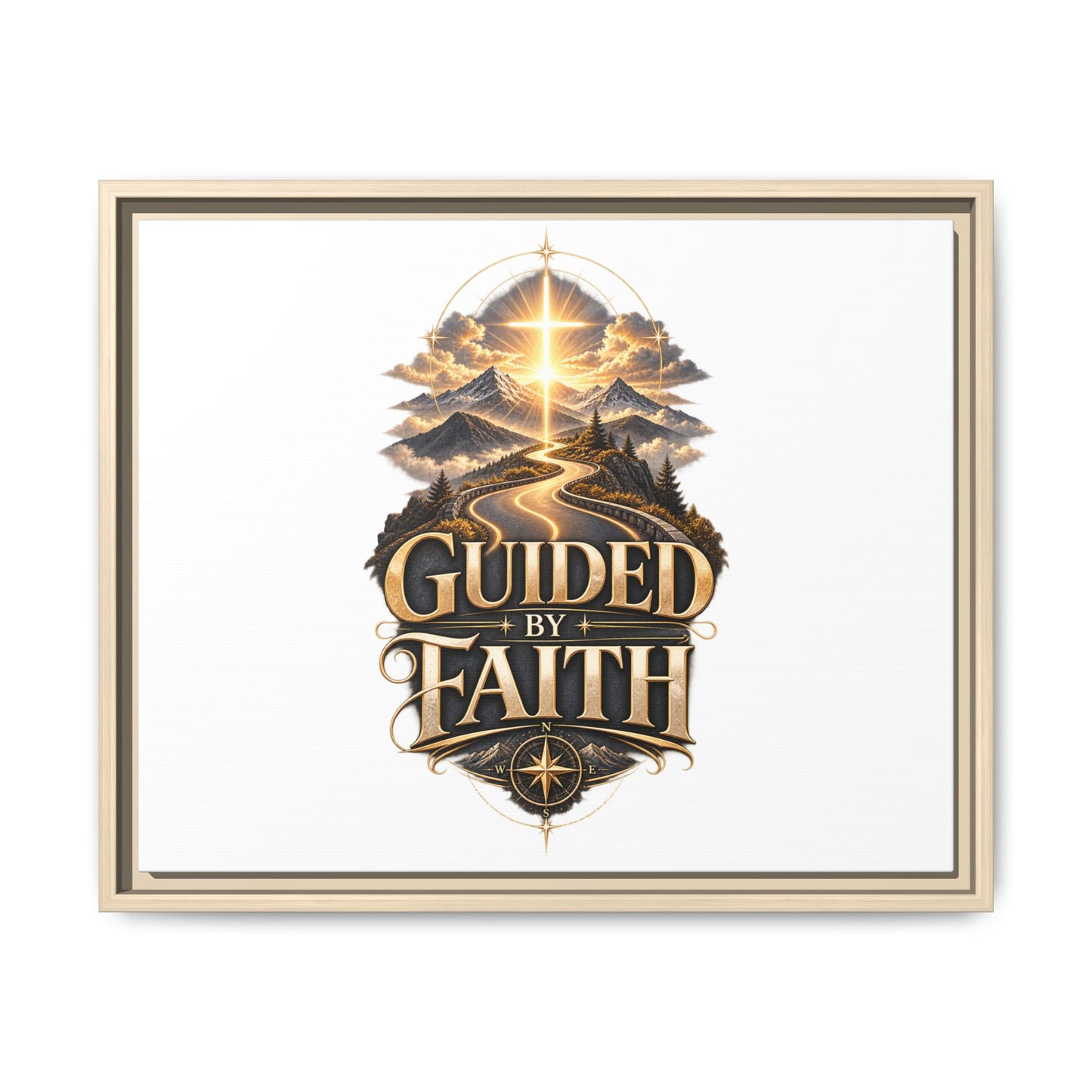 Guided by Faith Framed Matte Canvas — Inspirational Christian Wall Art