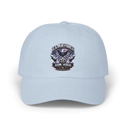 Air Force Dad Cap — 'Aim High' Embroidered Military Dad Hat