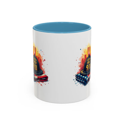 Never Forget 9/11 Memorial Accent Coffee Mug