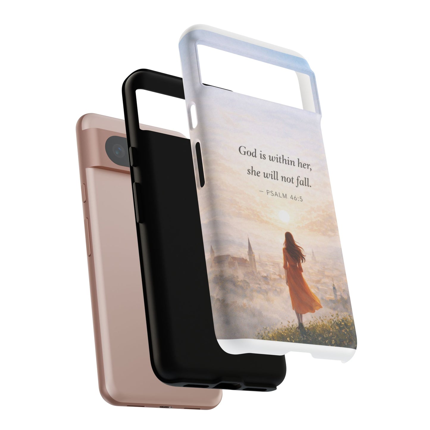 Inspirational Psalm 46:5 Phone Case — 'God is within her, she will not fall' Christian Phone Cover
