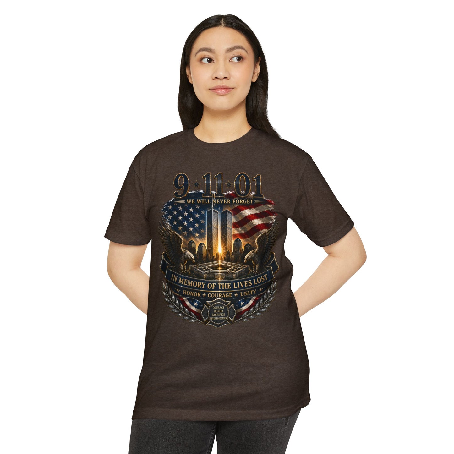 9/11 Memorial T-Shirt – "We Will Never Forget" Tribute Tee