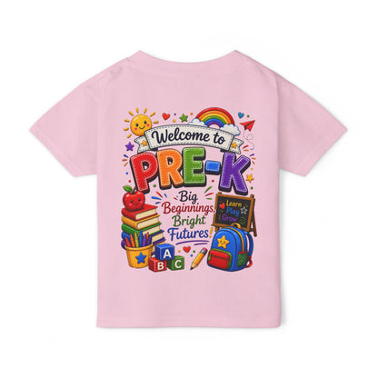 Welcome to Pre-K Toddler T‑Shirt — "Big Beginnings Bright Futures" Back‑to‑School Tee