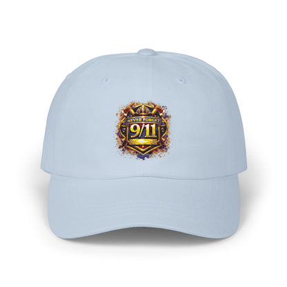 9/11 Memorial Dad Cap — Firefighter Badge Emblem Tribute Hat