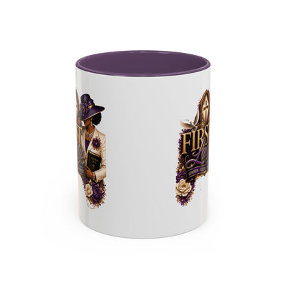 First Lady Church Coffee Mug — Elegant Purple Hat Gospel Tea Cup (11/15oz)
