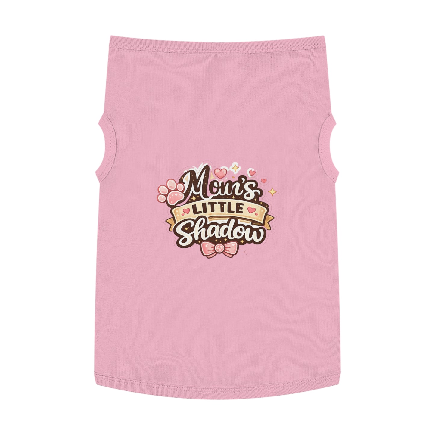 Pet Tank Top — "Mom's Little Shadow" Cute Paw Print Dog Tank