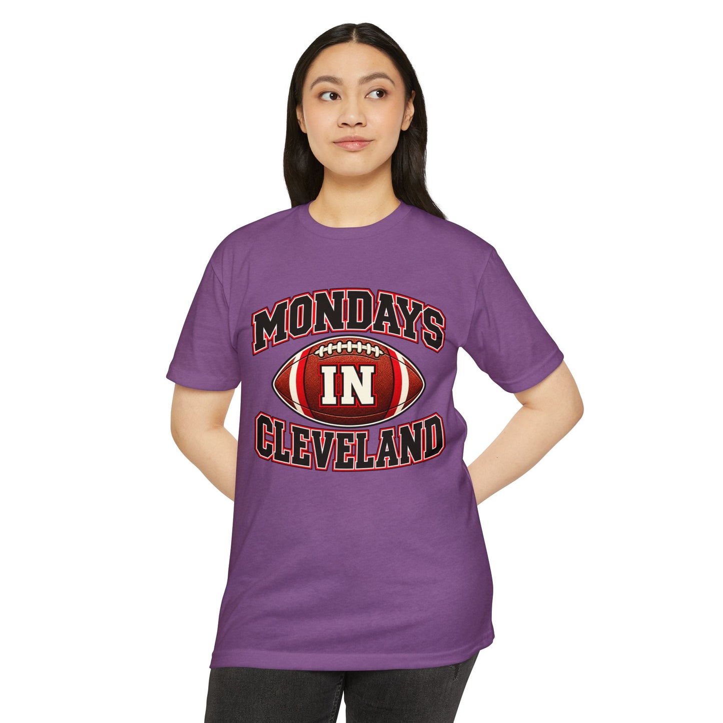 Mondays in Cleveland Football T-Shirt