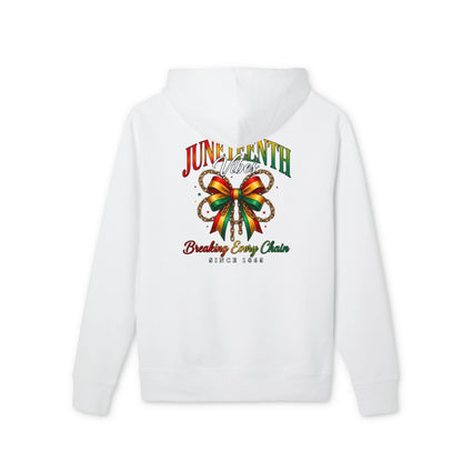 Juneteenth Bow Hoodie — "Breaking Every Chain" Celebration Sweatshirt