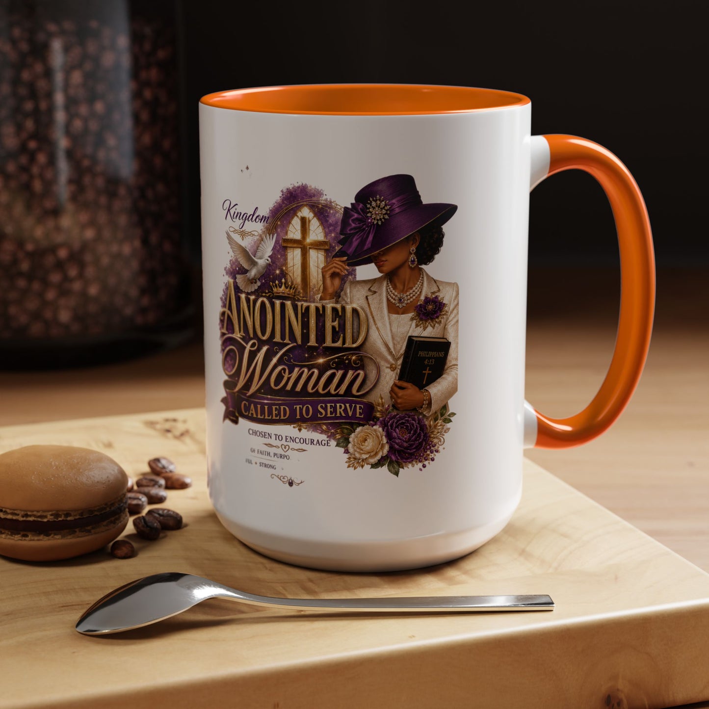 Anointed Woman Coffee Mug — Faithful, Called to Serve Accent Mug (11/15oz)