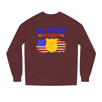 Retired Chief of Police Sweatshirt – American Flag Badge Tribute