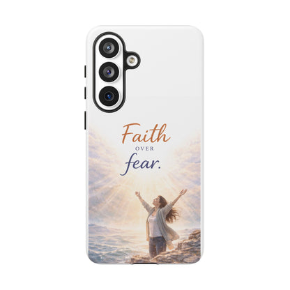 Faith Over Fear Phone Case — Inspirational Christian iPhone Cover