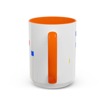 Autism Acceptance Accent Coffee Mug – Colorful Puzzle Square Design (11/15 oz)