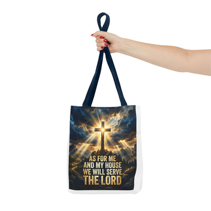 "As For Me And My House We Will Serve The Lord" Tote Bag