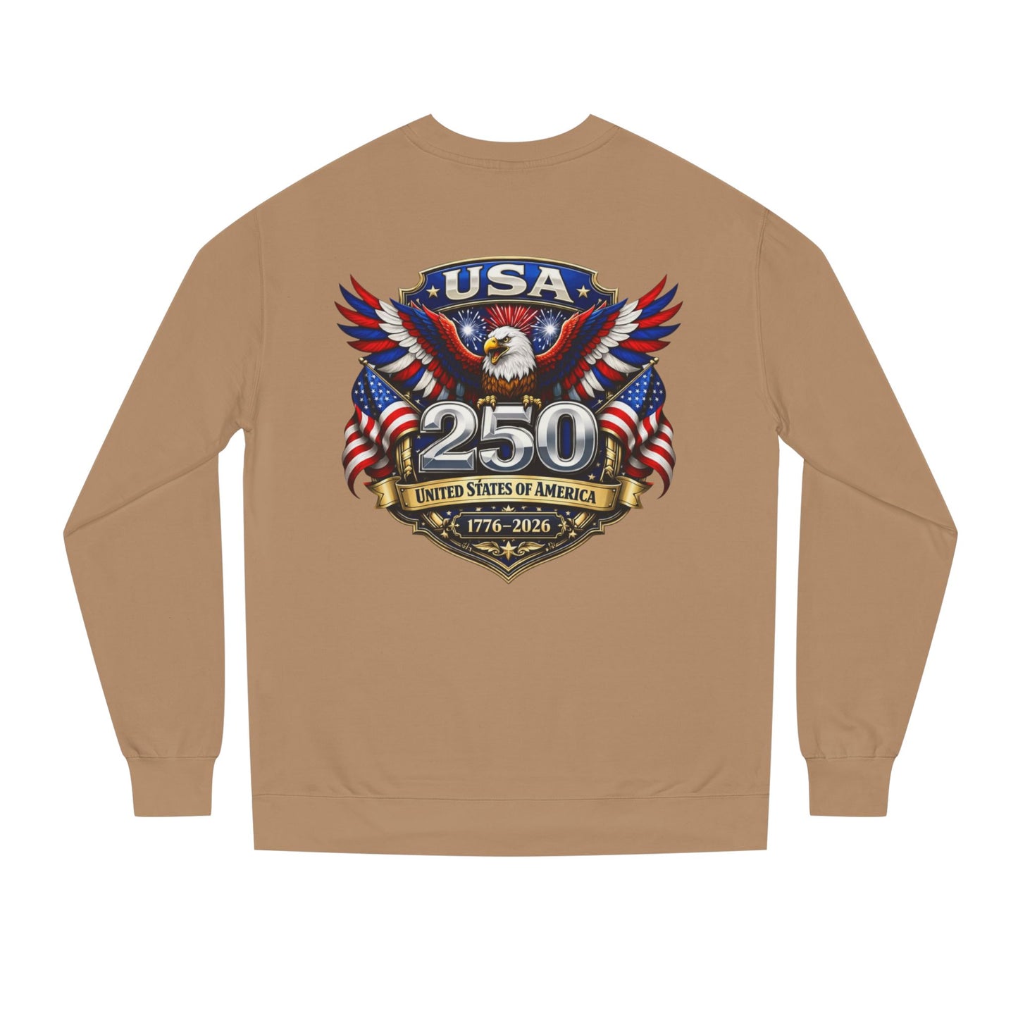 USA 250th Anniversary Sweatshirt — Patriotic Eagle 1776–2026 Crewneck