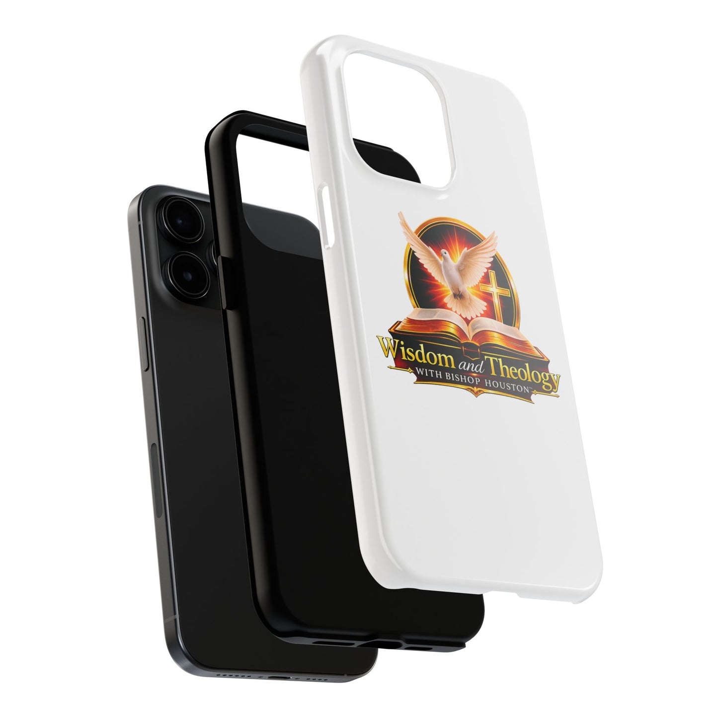 Wisdom and Theology Tough Phone Case — Christian Dove & Cross Design