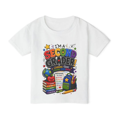 Second Grader Toddler T‑Shirt - "I'm a Second Grader" Back-to-School Cute Kids Tee