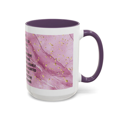 Mom Definition Accent Coffee Mug – Inspirational Pink Marble Mother’s Day Gift (11/15oz)