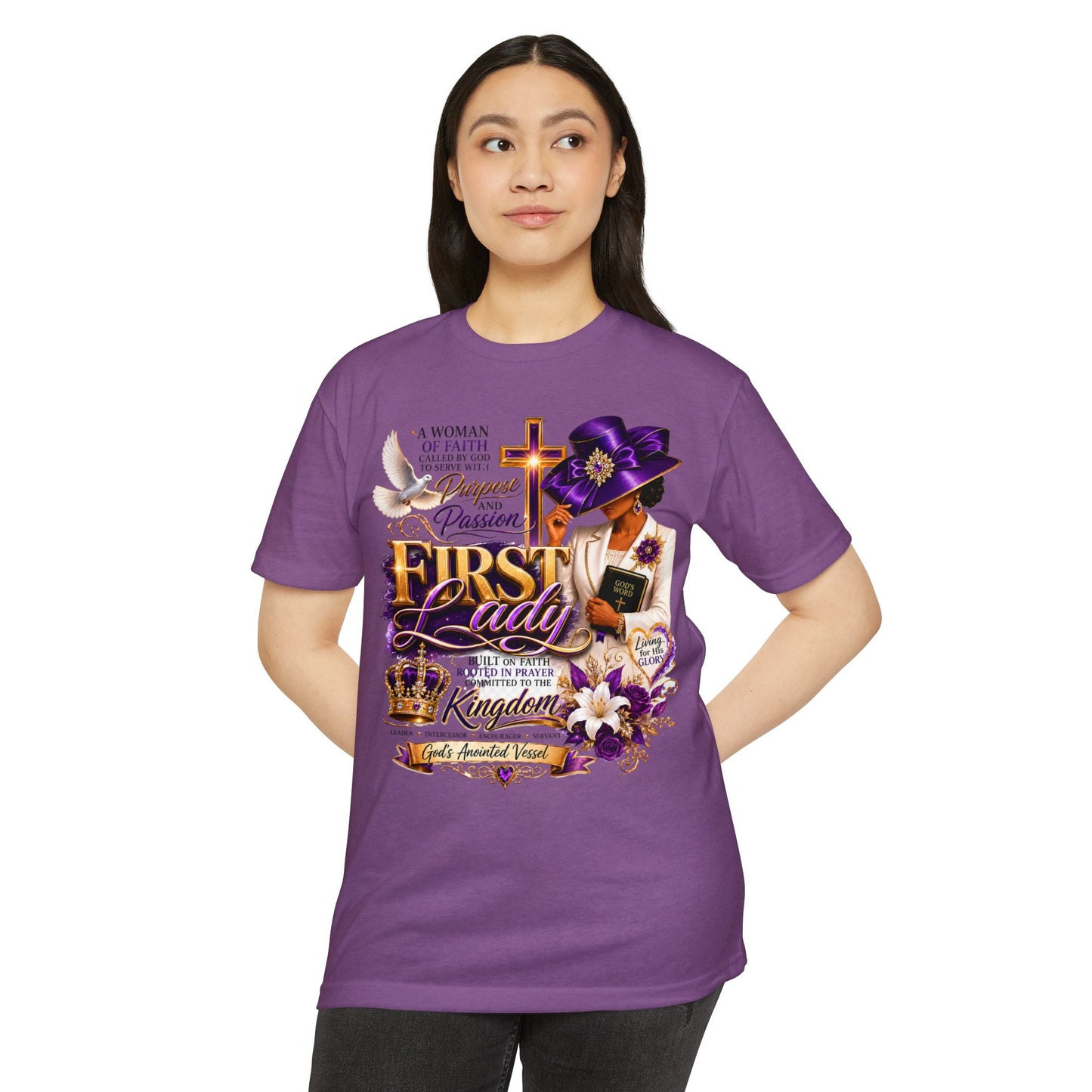 First Lady Christian T-Shirt – Faith, Prayer & Kingdom Woman Tee