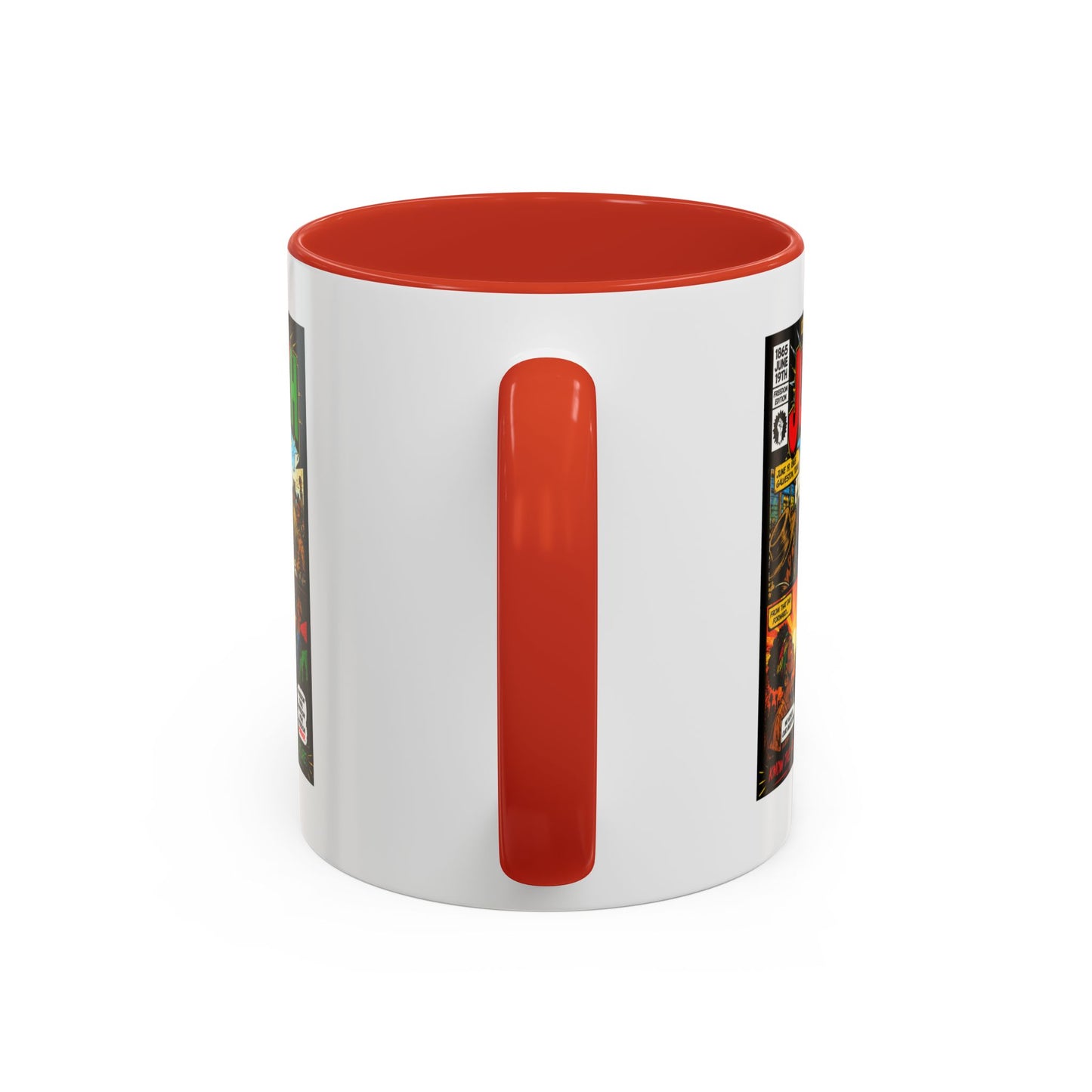 Juneteenth Comic Art Coffee Mug — Celebratory Black History Accent Mug