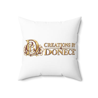 Creations By Donece Decorative Throw Pillow — Gold Logo Accent