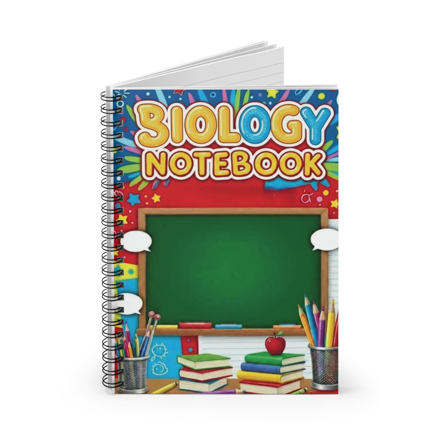 Biology Notebook — Spiral Ruled School Notebook for Students
