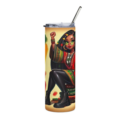 Black History Tumbler — 20oz Stainless Steel Travel Cup with Afrocentric Art