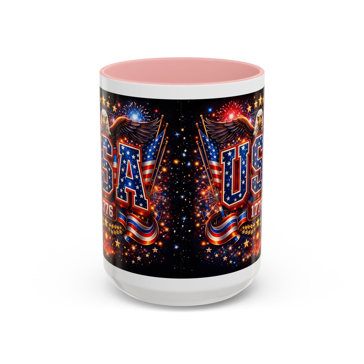 USA Eagle Coffee Mug – Patriotic 1776 Accent Mug (11/15oz)