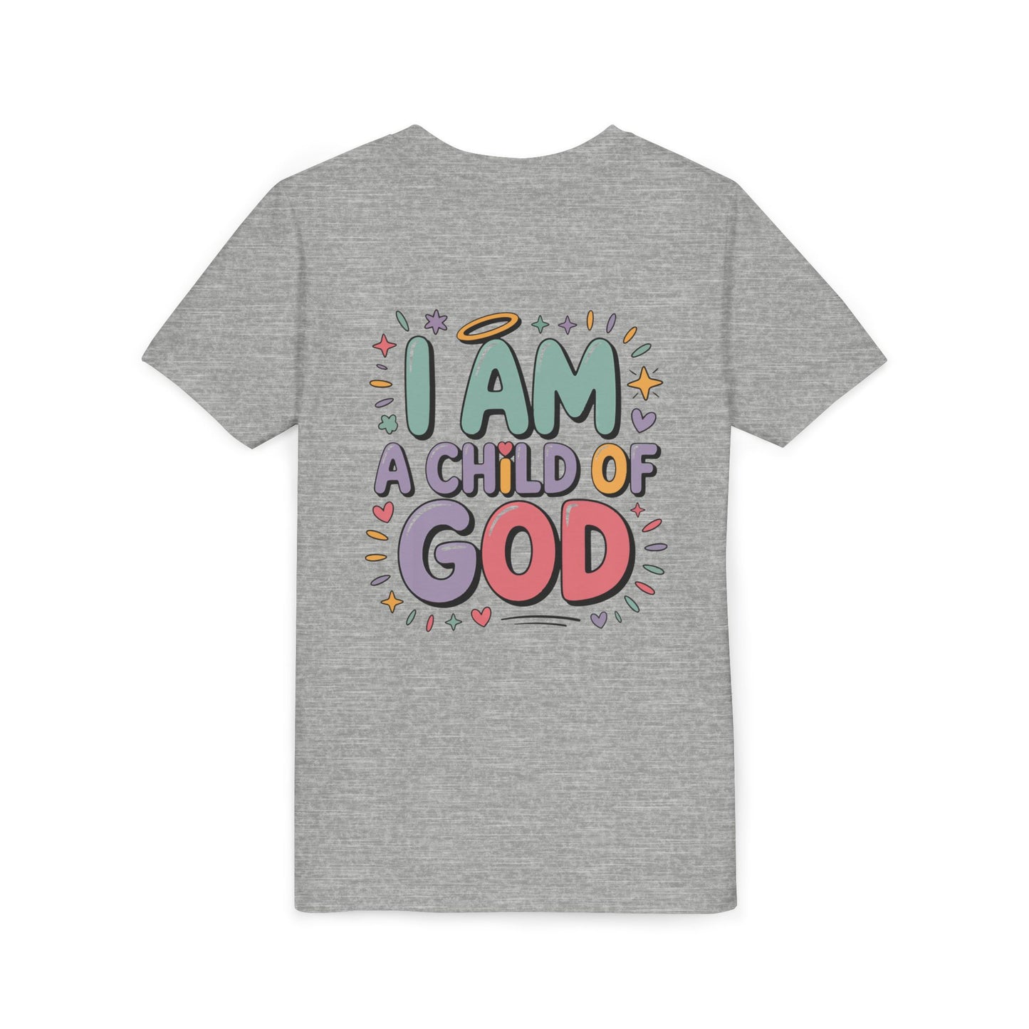 I Am A Child of God Youth Tee — Cute Pastel Christian Kids T-Shirt