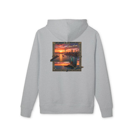 Sunset Harbor Hoodie — Coastal Sunset Graphic Pullover
