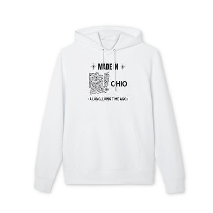 Ohio Map Hoodie — "Made in Ohio (A Long, Long Time Ago)" Retro State Pride Pullover