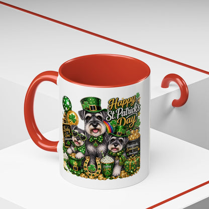 St. Patrick’s Day Dog Coffee Mug — Happy St. Patrick’s Day Accent Mug (11/15oz)