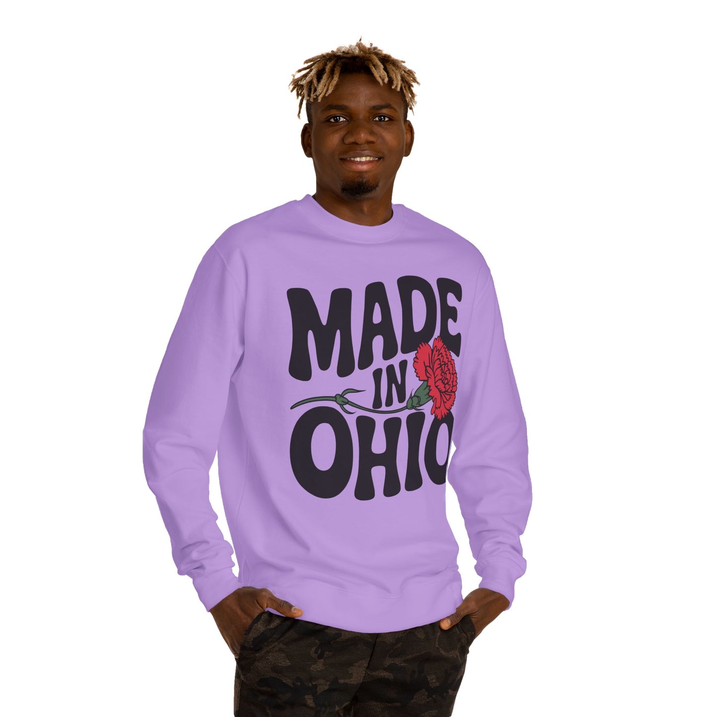 Made in Ohio Sweatshirt — Retro Floral State Pride Crewneck