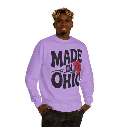 Made in Ohio Sweatshirt — Retro Floral State Pride Crewneck