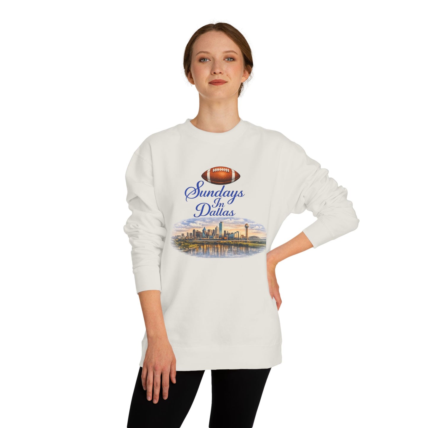 Dallas Skyline Football Sweatshirt — "Sundays in Dallas" Crewneck