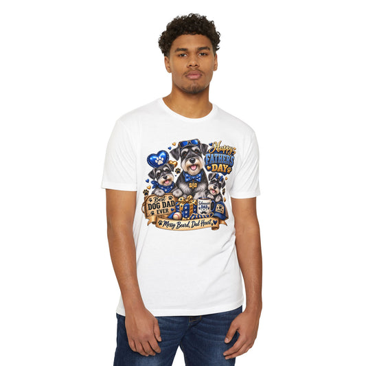 Father's Day Dog Dad T-Shirt – "Best Dog Dad Ever" Paw Print Tee
