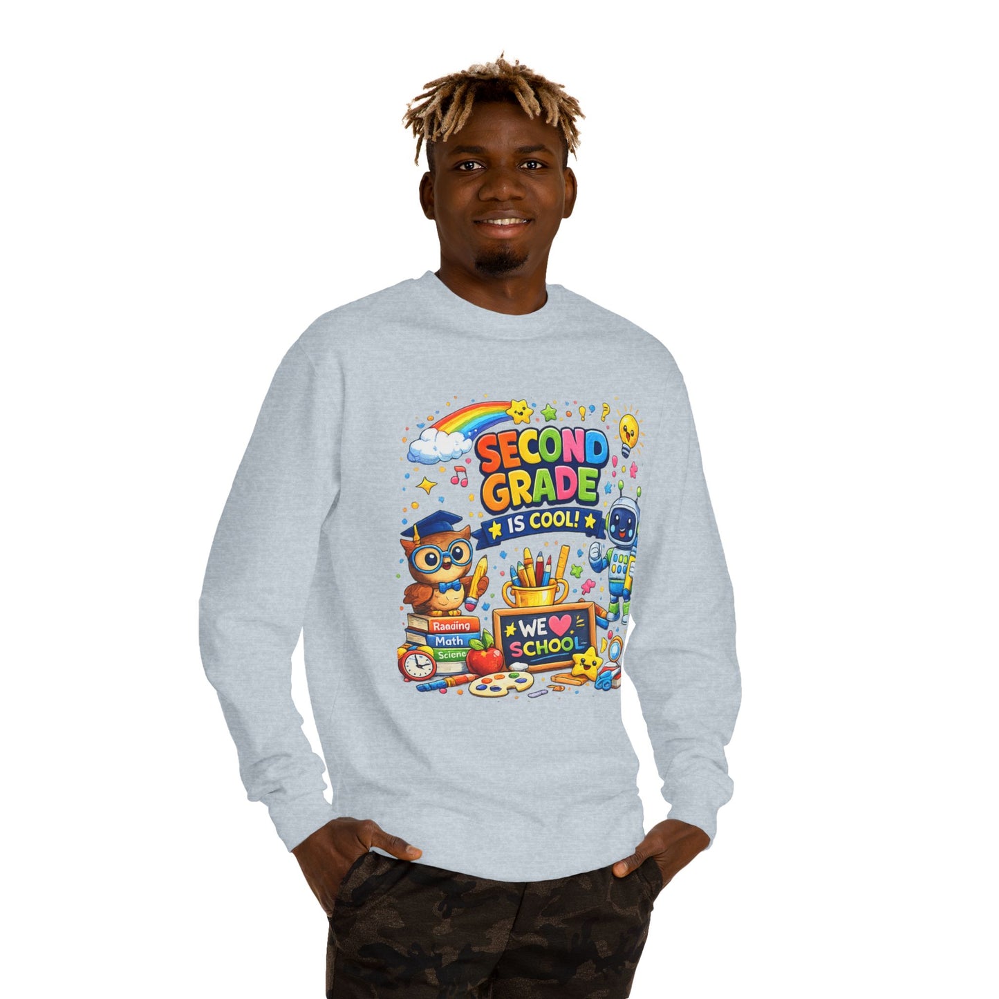 Second Grade Is Cool Sweatshirt – Cute School Kids Crewneck
