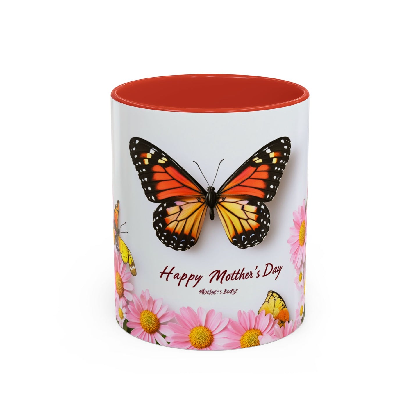 Mother's Day Butterfly Coffee Mug — "Happy Mother's Day" Floral 11/15oz Accent Mug
