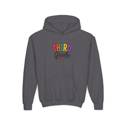 Third Grade Kids Hoodie — Colorful Back-to-School Sweatshirt