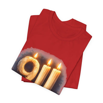 9/11 Never Forget T-Shirt – Memorial Candle Tribute Tee