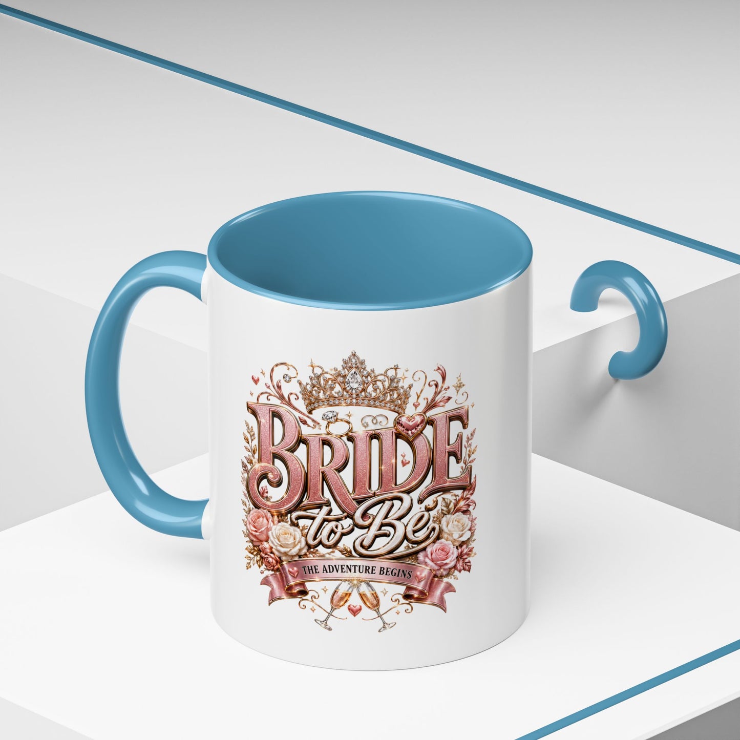 Bride to Be Coffee Mug — Floral Bridal Accent Mug (11/15oz)