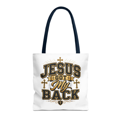 Jesus Got My Back Tote Bag — Faith-Based Christian Inspirational Carryall