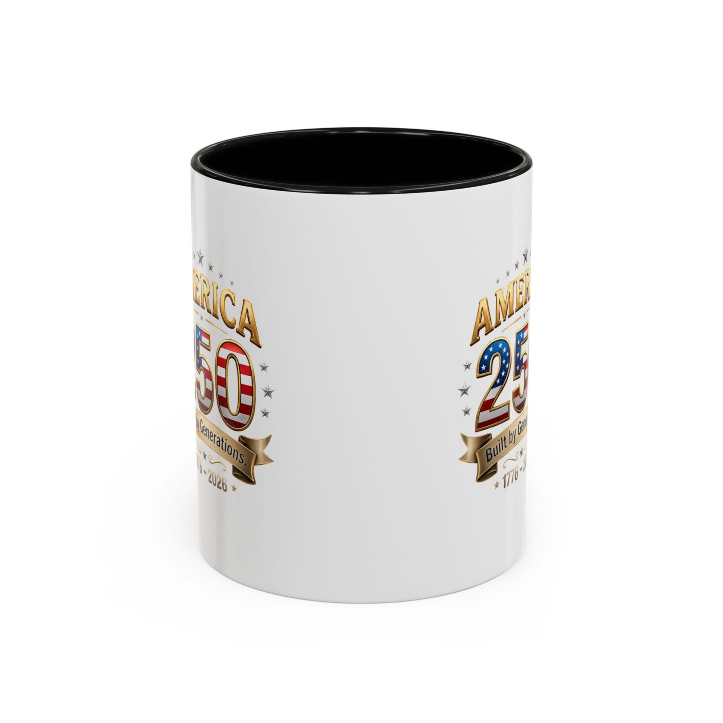 America 250 Coffee Mug — Patriotic 1776–2026 Anniversary Accent Mug
