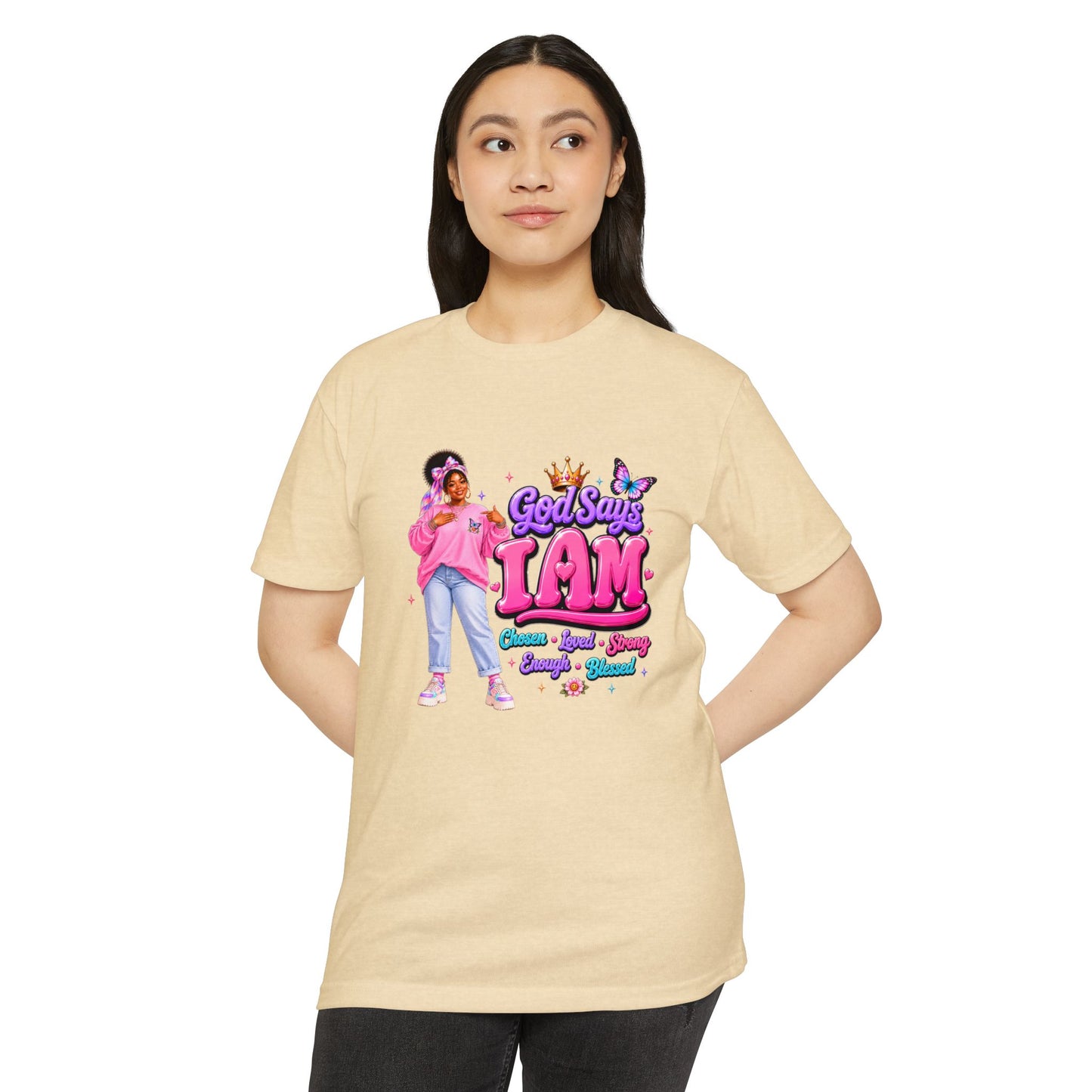 God Says I Am Tee — Inspirational Christian Graphic T-Shirt