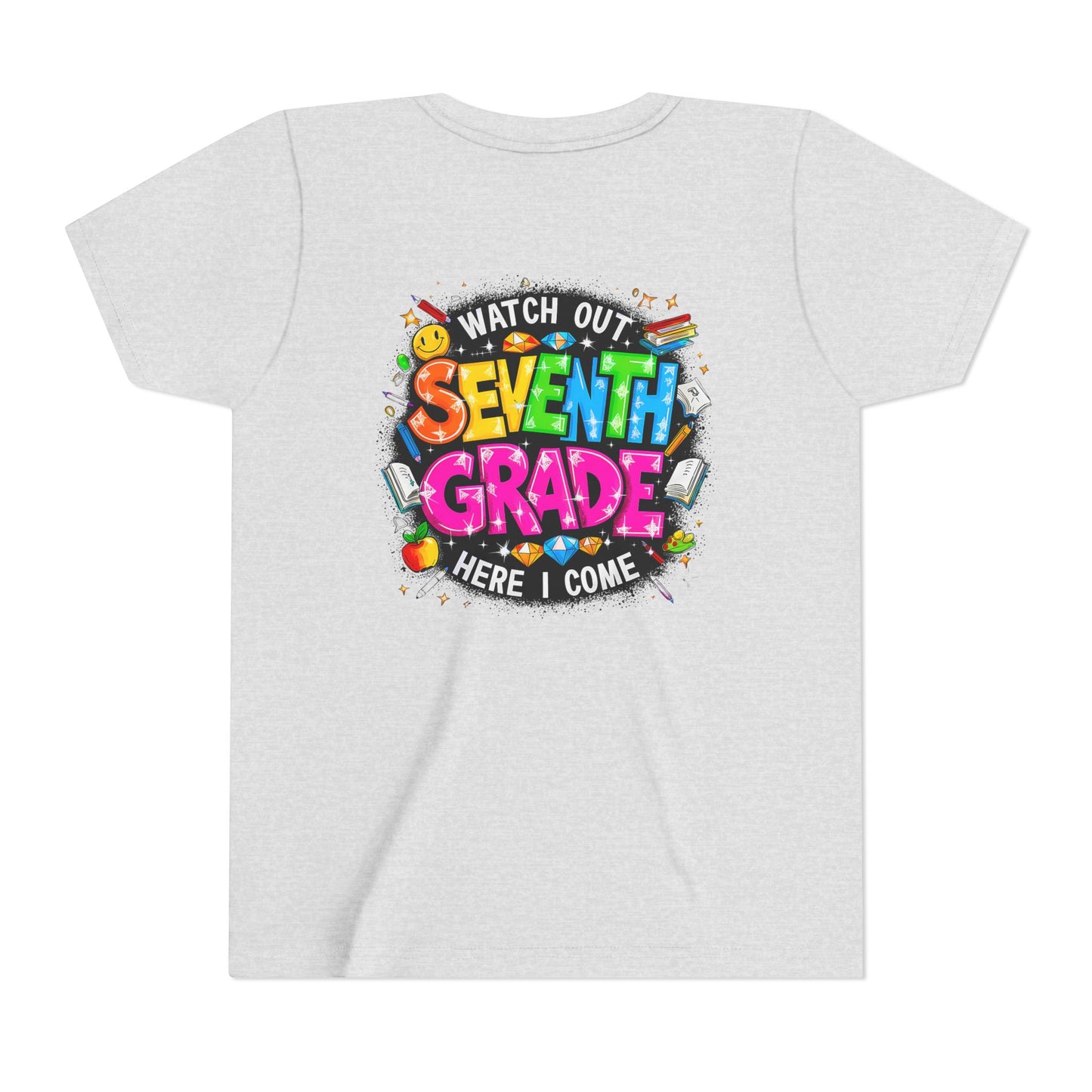 Seventh Grade Kids T‑Shirt — "Watch Out Seventh Grade Here I Come" Back‑to‑School Tee