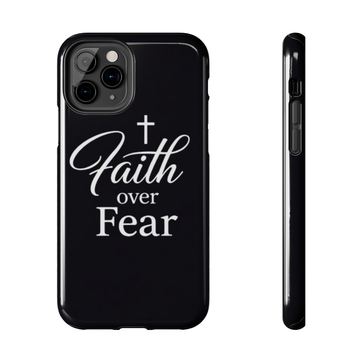 Faith Over Fear Tough Phone Case — Inspirational Christian Cross Phone Cover