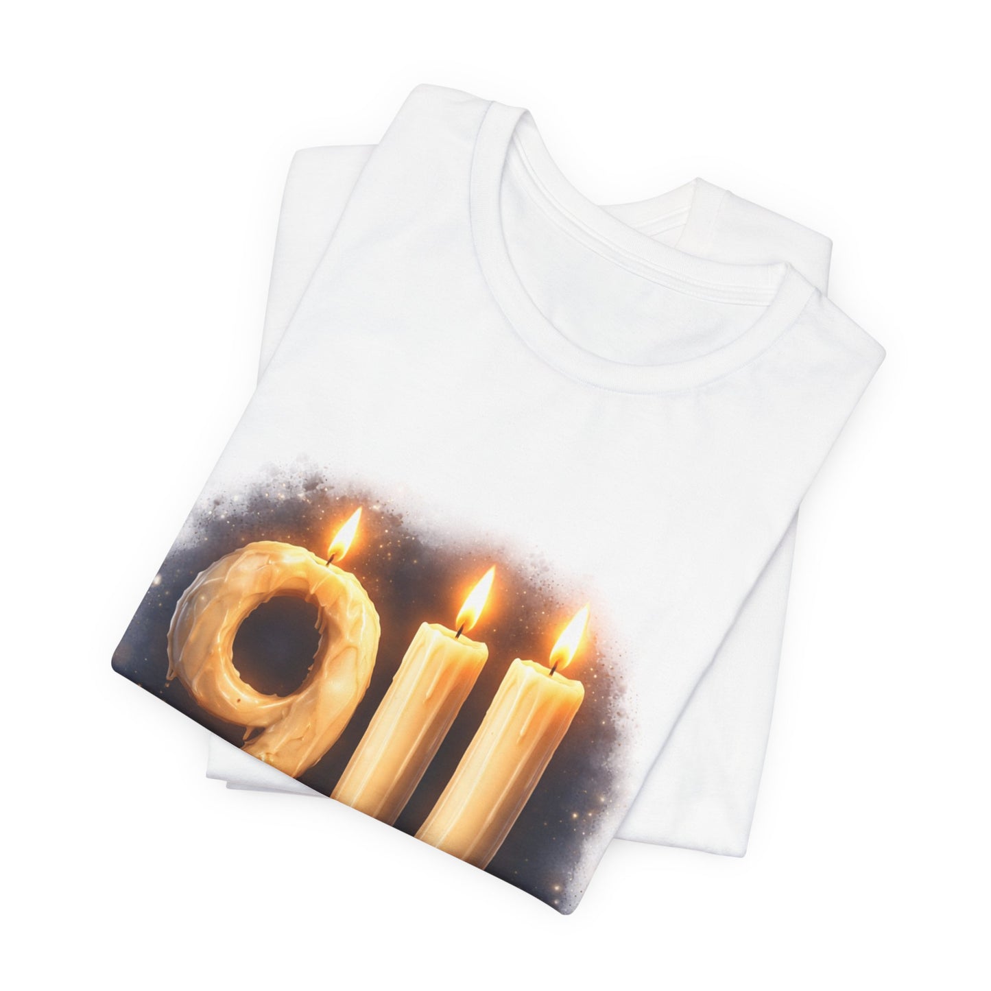 9/11 Never Forget T-Shirt – Memorial Candle Tribute Tee