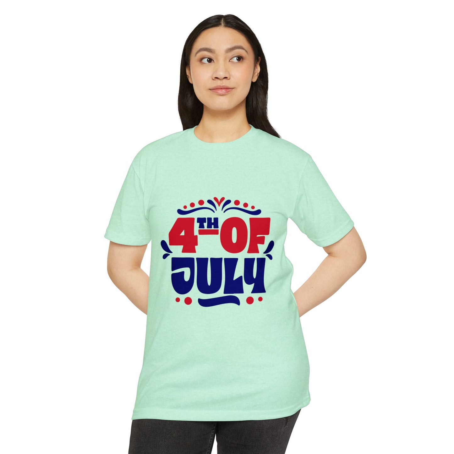 4th of July T-Shirt — Patriotic Red & Blue Independence Day Tee