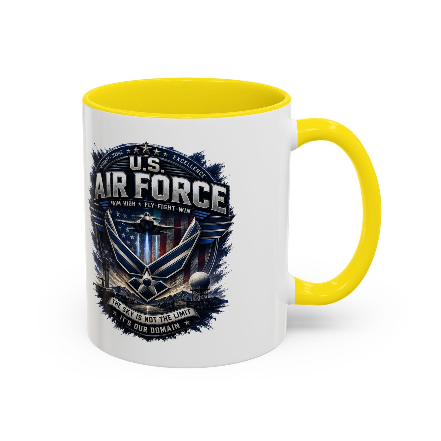 U.S. Air Force Accent Coffee Mug — Military Emblem 11/15oz