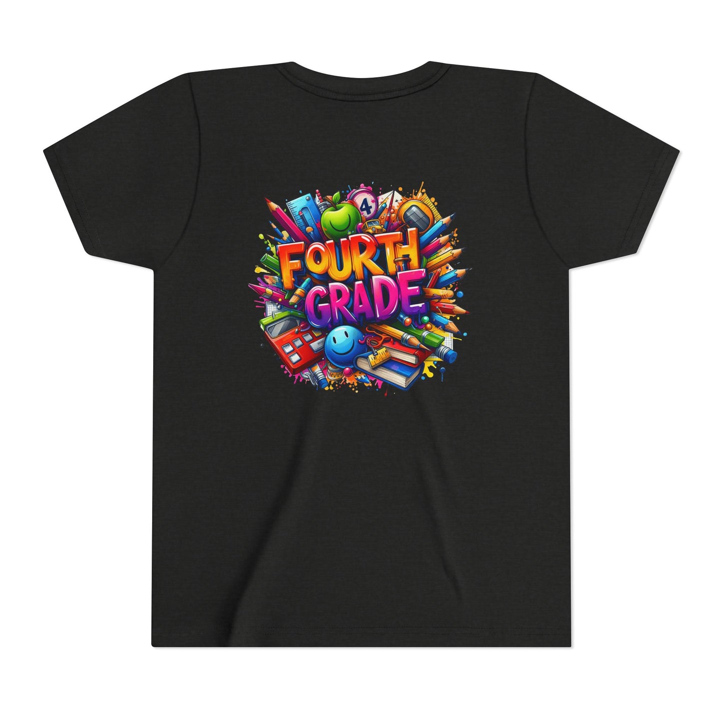 Fourth Grade Youth T‑Shirt – Colorful School Supplies Back to School Tee