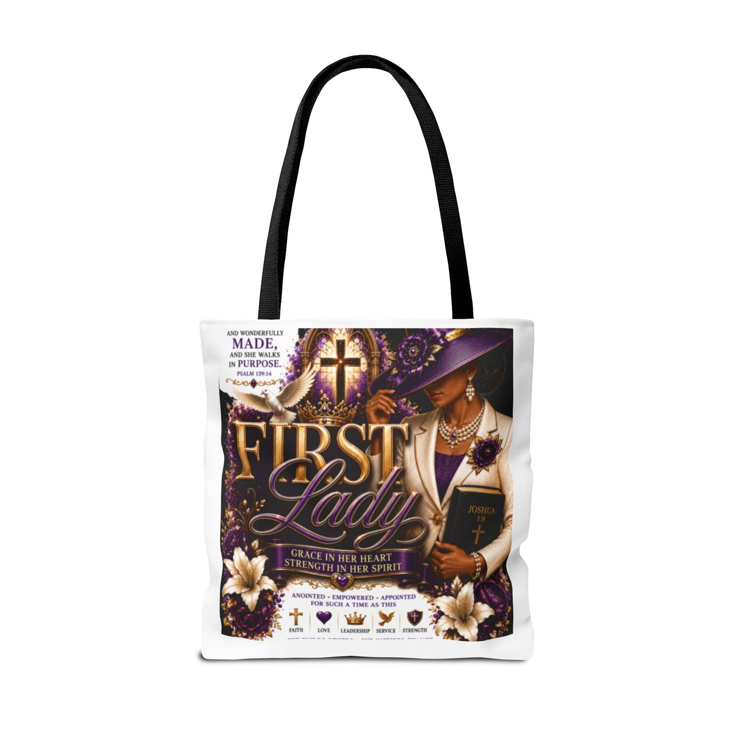 First Lady Christian Tote Bag – Faithful Grace Inspirational Church Purse